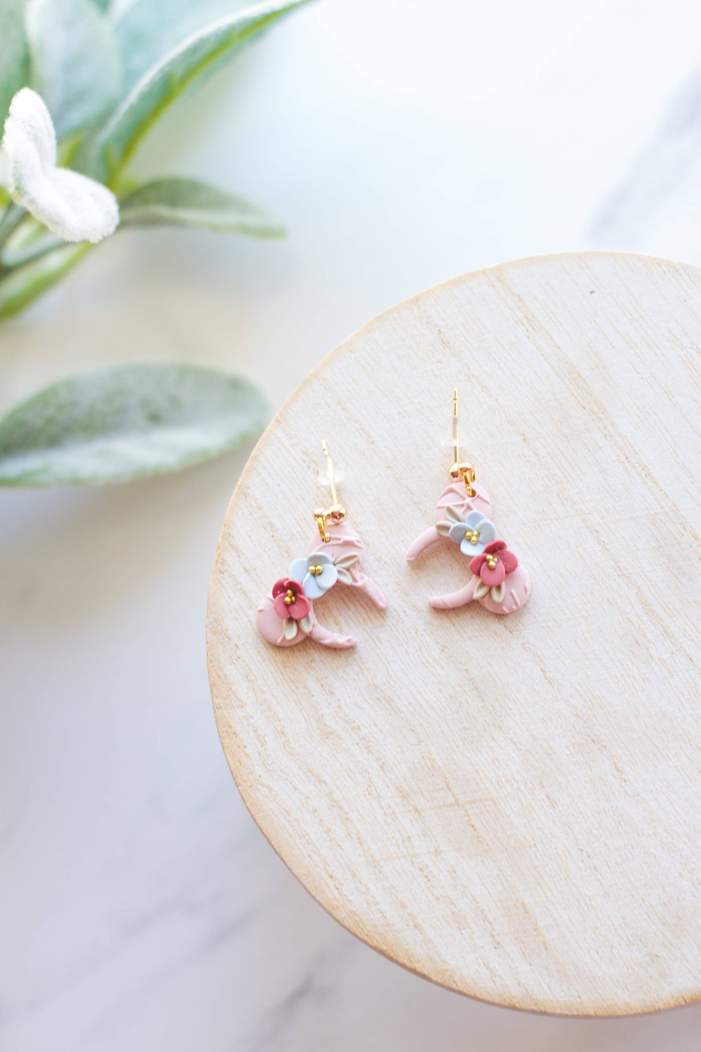 Floral Mouse Ear Dangles