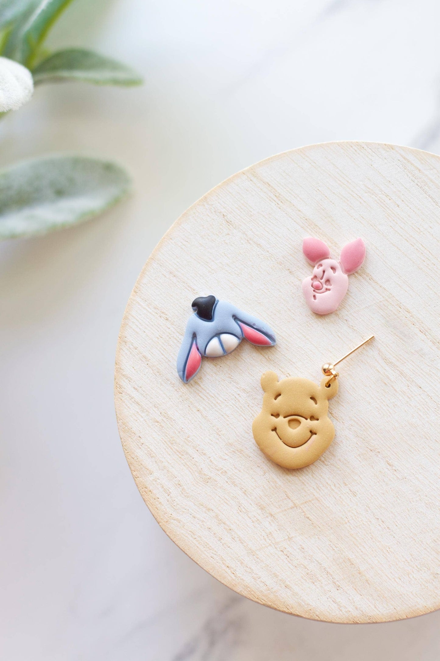 Pooh and Friends Stud and Dangle Clay Earrings