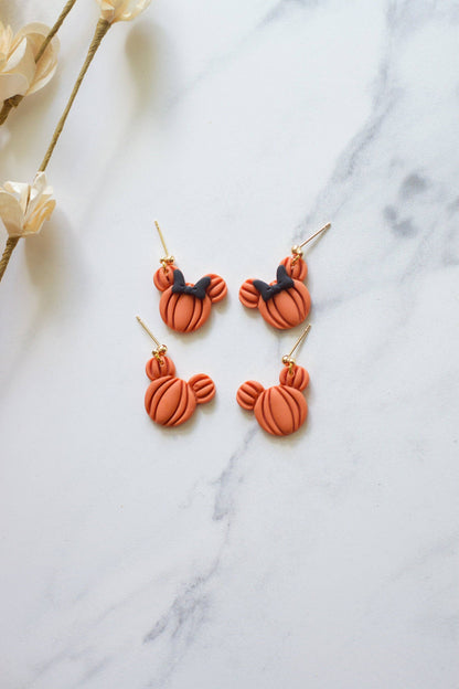 Mickey and Minnie Pumpkin Dangles