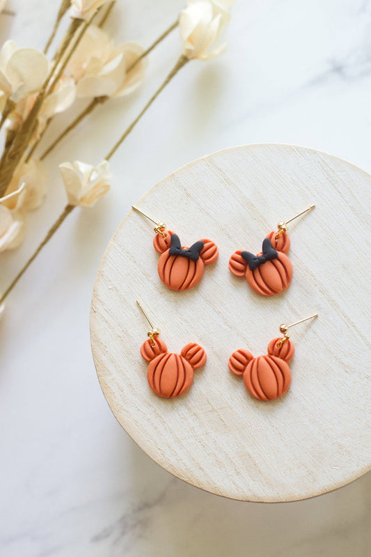 Mickey and Minnie Pumpkin Dangles