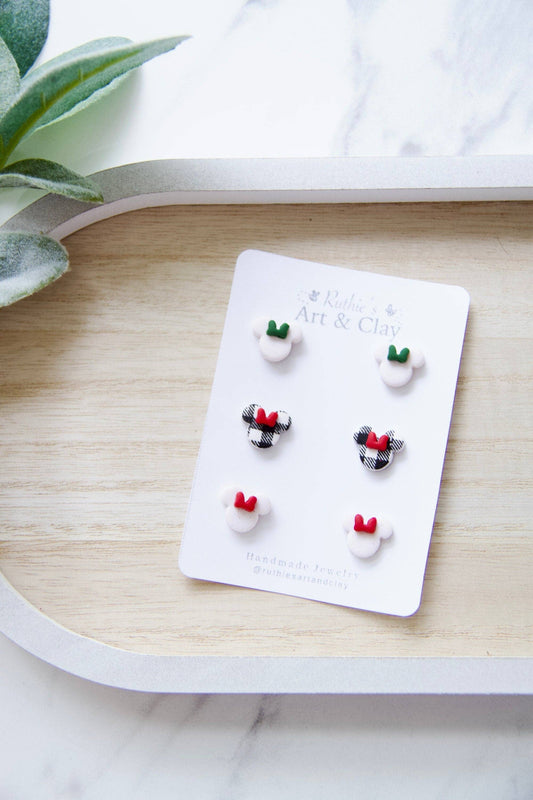 Christmas Minnie Stud Pack